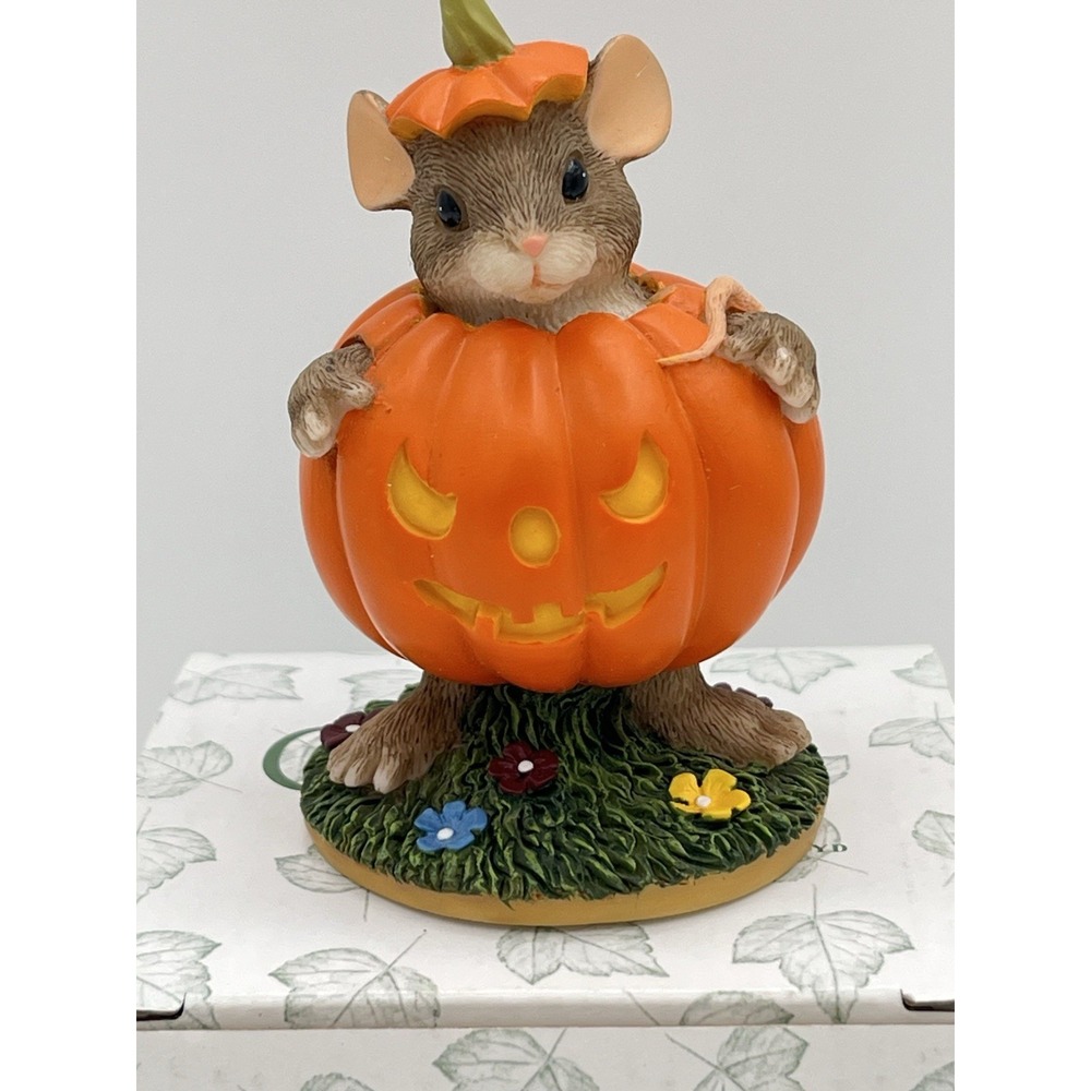 Charming Tails Maxine's Pumpkin Costume 87/430 Fall Halloween MouseCharmng w/box